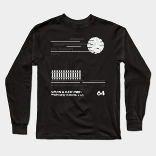 Simon & Garfunkel / Wednesday Morning 3am / Minimalist Design Long Sleeve T-Shirt